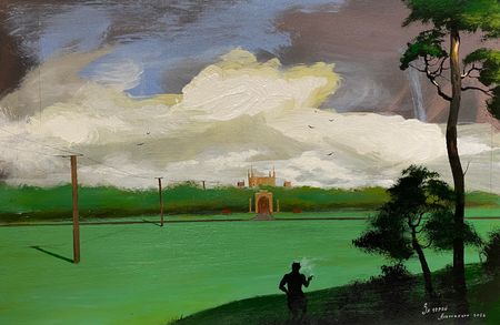 Андрей Алексеенко (Авторская графика - 
                  60 x 40 см) За чертой