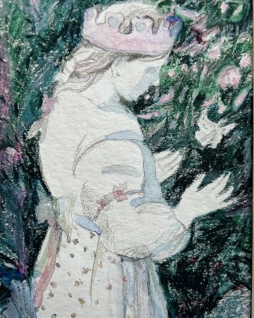 Ольга Самойлова (Авторская графика - 
                  20 x 29 см) Королева бабочек