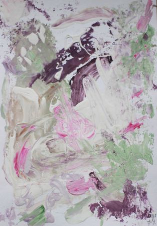 Мария Алдашкова (Авторская графика - 
                  21 x 29.7 см) Туманное утро. Сад в тумане