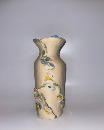Кристина Шабалина (Скульптура - 
                  17 x 35 см) Ваза "Спонтанность"