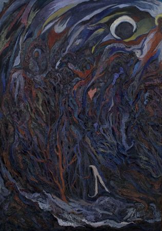 Юнна Никитина (Картина, живопись - 
                  70 x 100 см) Выпал первый снег