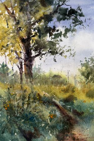 Жанна Губина (Авторская графика - 
                  30 x 45 см) Дуб