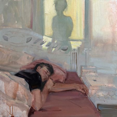 Алина Буглеева (Картина, живопись - 
                  50 x 50 см) Беречь твой сон буду я