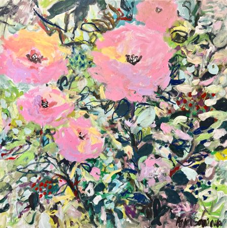 Анна Ганина (Картина, живопись - 
                  100 x 100 см) In my garden