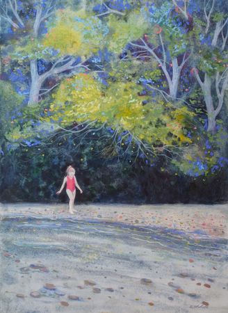 Заира Жабали (Авторская графика - 
                  29.5 x 41.5 см) Уединение