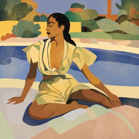Нина Цориева (Картина, живопись - 
                  70 x 70 см) Летнее время