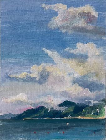 Юля Степанова (Картина, живопись - 
                  18 x 24 см) Теплый день