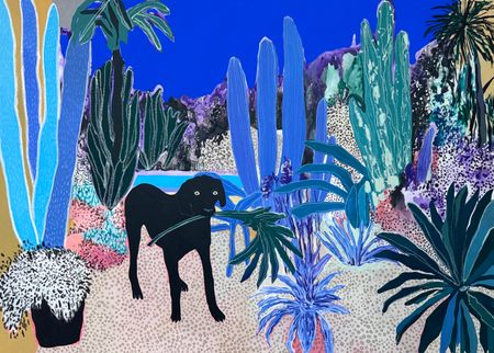 Елизавета Пугачева (Картина, живопись - 
                  140 x 100 см) Собака