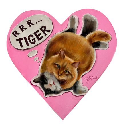 Динара Хёртнагль (Картина, живопись - 
                  40 x 40 см) Rrr…Tiger
