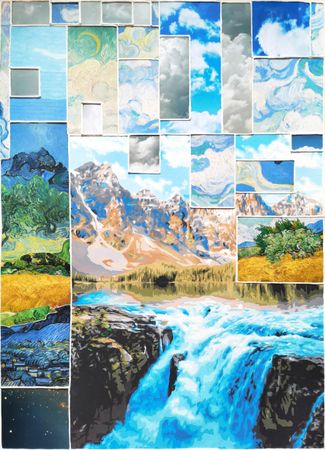 Ирина БАСТ (Авторская графика - 
                  50 x 70 см) Симфония неба