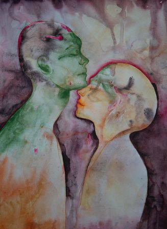 Елизавета Журавлева (Авторская графика - 
                  29 x 40 см) Единение