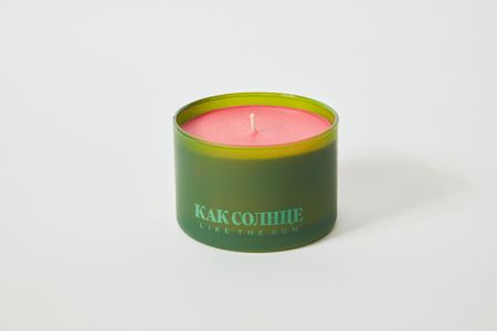 КАК СОЛНЦЕ (Объект - 
                  12 x 12 см) Художественная свеча Анна Андржиевская х КАК СОЛНЦЕ "Газон у обочины"
