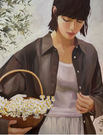 Алиса Дьякова (Картина, живопись - 
                  70 x 90 см) Когда спокойно на душе