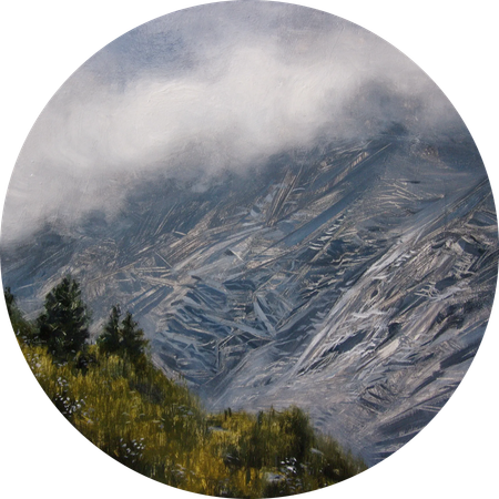 Алан Хатагты (Картина, живопись - 
                  40 x 40 см) Заоблачная высота