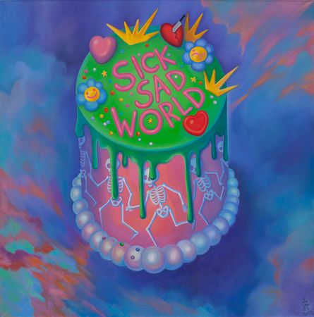 Элис Траум (Картина, живопись - 
                  150 x 150 см) SICK SAD WORLD
