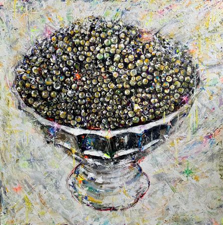 Остап Бакин (Картина, живопись - 
                  100 x 100 см) Black caviar