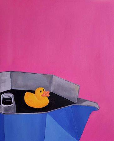 Оливия Лем (Картина, живопись - 
                  40 x 50 см) Duck in moka pot