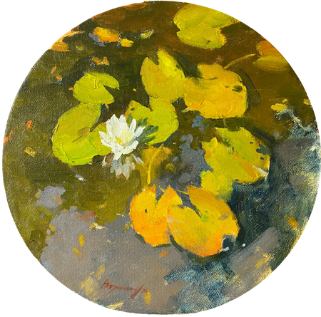 Надежда Воронцова (Картина, живопись - 
                  35 x 35 см) Водяные лилии