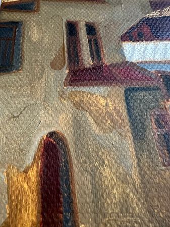 Мила Гаврилова (Картина, живопись - 
                  18 x 23.5 см) Старый город