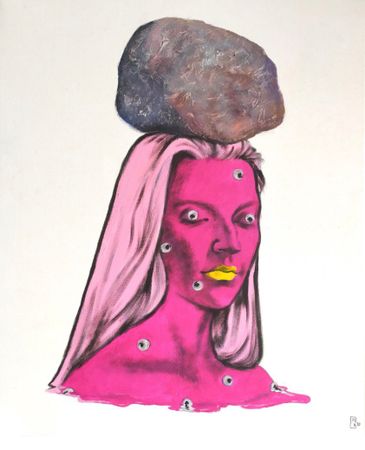 Анна Проказова (Картина, живопись - 
                  50 x 70 см) Женщина с тяжелым взглядом