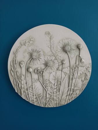 Елена Новожилова (Объект - 
                  33 x 33 см) Ботанический барельеф "ВЕСНА #2"