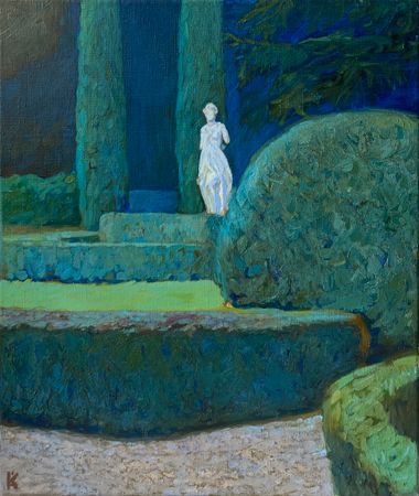 Алексей Кротов (Картина, живопись - 
                  46 x 55 см) Скульптура в саду Джусти