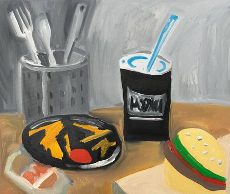 Юджин (Картина, живопись - 
                  60 x 50 см) Поздний ужин