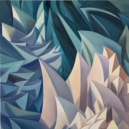 Ольга Тобрелутс (Картина, живопись - 
                  60 x 60 см) Транскодер Армагеддон (Blue)