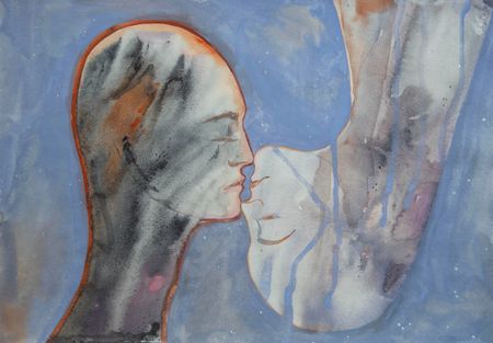 Елизавета Журавлева (Авторская графика - 
                  40 x 29 см) Движение навстречу