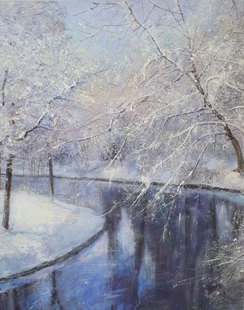 Людмила Пономарева (Картина, живопись - 
                  51 x 63 см) Зимний день