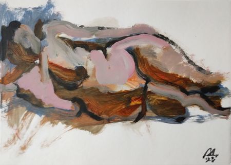Диана Дербеденева (Авторская графика - 
                  42 x 30 см) Даная