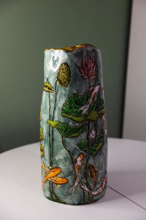 Динара Амирова (Объект - 
                  13.5 x 35 см) KOI FISH VASE