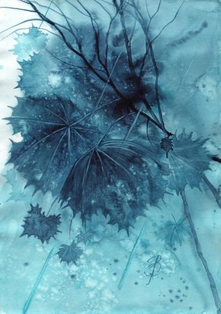 Алла Валежина (Авторская графика - 
                  30 x 42 см) Холодная печаль