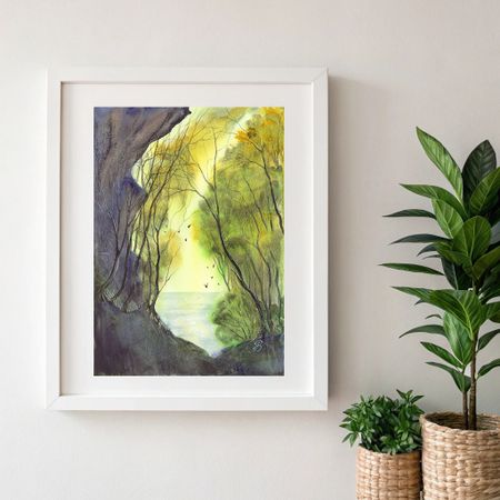 Алла Валежина (Авторская графика - 
                  30 x 42 см) Тропинка к морю