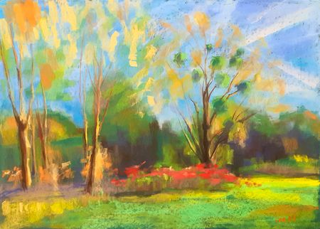 Татьяна Ивченкова (Авторская графика - 
                  70 x 50 см) Осень наступает