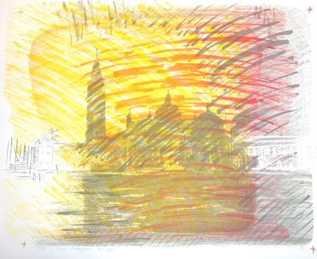 Мария Зайцева (Графика печатная - 
                  56 x 47 см) Сан-Джорджио-Маджоре. Восход