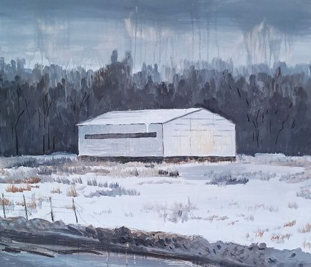 Семён Сомин (Картина, живопись - 
                  80 x 70 см) Ангар