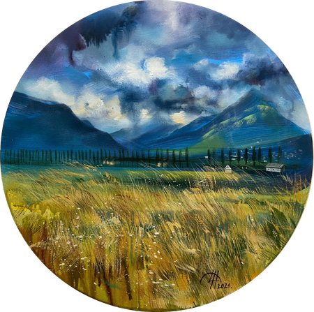 Динара Хёртнагль (Картина, живопись - 
                  50 x 50 см) Skylights