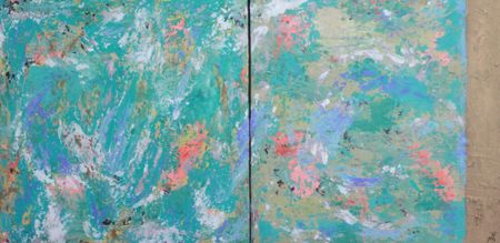 Мария Алдашкова (Картина, живопись - 
                  80 x 40 см) Диптих "Песнь ветра"