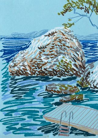 Александра Мато (Авторская графика - 
                  30 x 40 см) Море