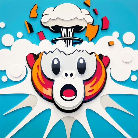 Павел Балыкин (Картина, живопись - 
                  55 x 55 см) MO. Brain explosion
