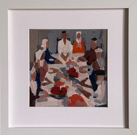 Алина Буглеева (Авторская графика - 
                  22 x 22 см) Чаепитие