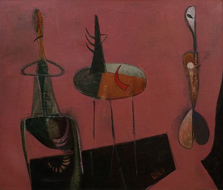 Кадыр Беков (Картина, живопись - 
                  105 x 90 см) Розовое кафе