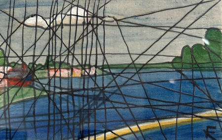 Клара Голицына (Авторская графика - 
                  22 x 14 см) На Клязьме