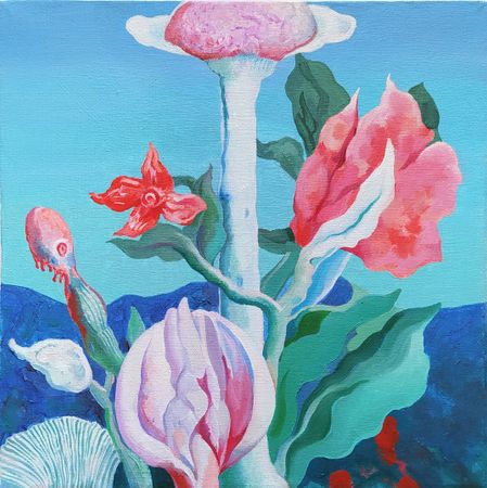 Наталья Лотарева (Картина, живопись - 
                  30 x 30 см) Дикие цветы