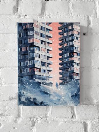 Ольга Батыршина (Картина, живопись - 
                  30 x 40 см) Панельки