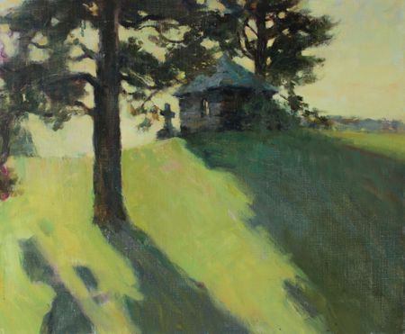 Алина Коршункова (Картина, живопись - 
                  60 x 50 см) Вечер в Пушкинских горах