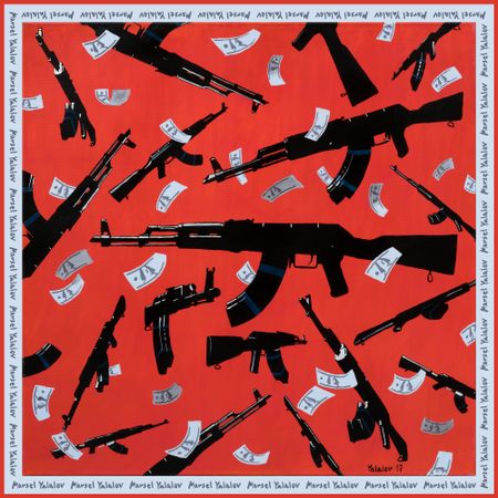 Марсель Ялалов (Костюм / одежда  - 
                  90 x 90 см) Kalashnikov