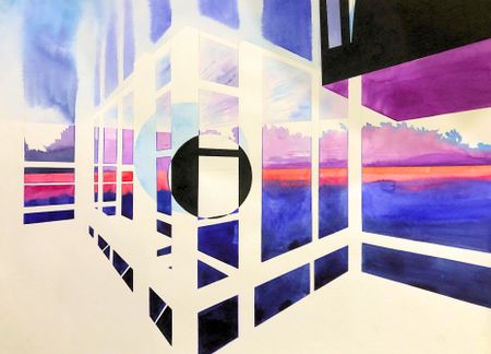 Сергей Лоцманов (Авторская графика - 
                  95 x 70 см) Без названия