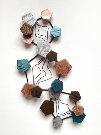 Роман Рыбянец (Объект - 
                  31 x 69 см) Бирюзовые кристаллы